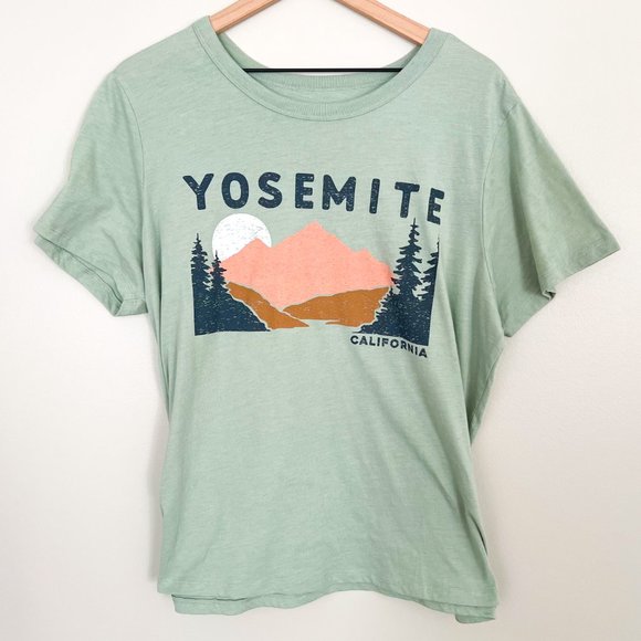 Zoe + Liv | Light Green Yosemite Graphic Tee - Picture 3 of 5